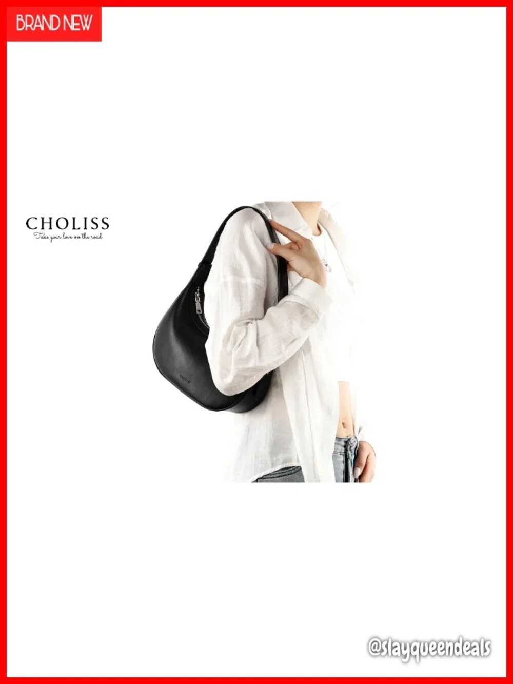 Vegan Leather RFID Blocking Crescent Hobo Bag with Top Handle